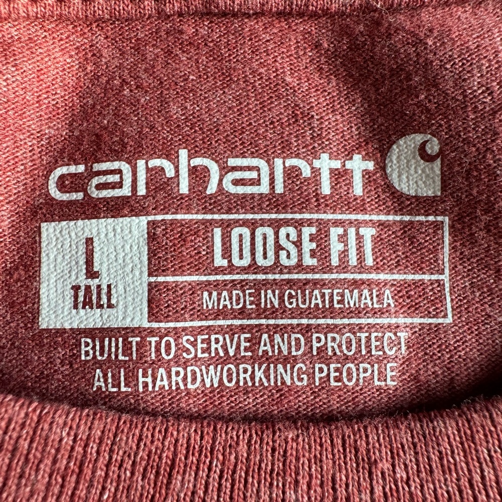 Carhartt Men's Maroon Short Sleeve Tee - Picture 3 of 5